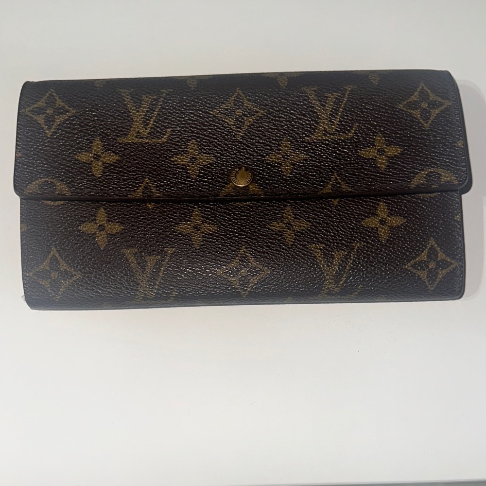 Louis Vuitton Brown and Gold Monogram Clutch